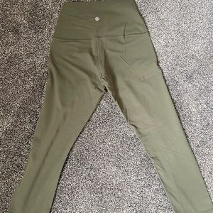 Olive Green Cropped Lululemon Leggings